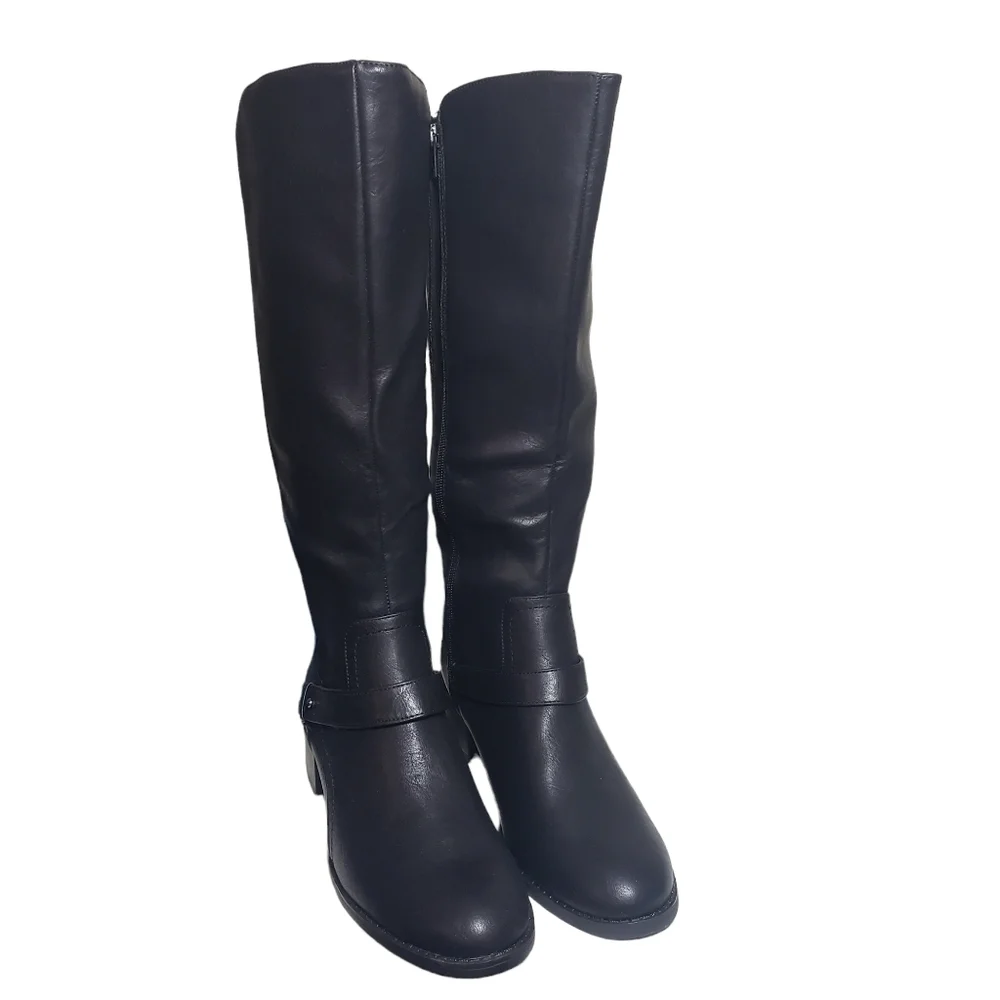 Easy Street Jewel Black Riding Boots Sz 9.5M